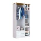 Guarda Roupa Compacto 3 Portas 2 Gavetas Branco Elijah Shop Jm