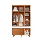 Guarda Roupa Compacto Em Madeira Maciça Com Espelho Imbuia Ma