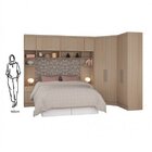 Guarda-roupa Conjugado Casal 8 Portas Com Nicho Móveis Castro