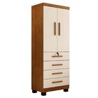 Guarda-roupa Conjulgado 2 Portas 4 Gavetas New Maia Cinamomo/