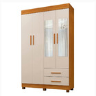 Guarda Roupa Copacabana New 4 Portas 2 Gavetas Com Espelho Be