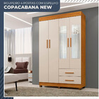 Guarda Roupa Copacabana New 4 Portas 2 Gavetas Com Espelho Be