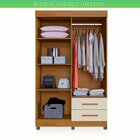 Guarda-roupa Copacabana New 4 Portas Com Espelho Cinamomo/off