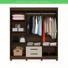 Guarda-roupa Copacabana New 6 Portas Com Espelho Imbuia/off W