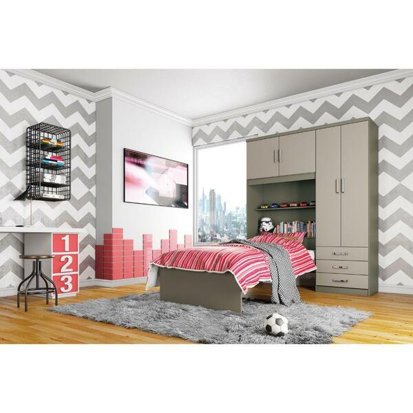 Guarda-roupa Cravo 04 Portas 03 Gavetas Henn - Duna/cristal