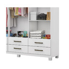 Guarda-roupa D22 6 Portas 6 Gavetas Com Espelho E Pés