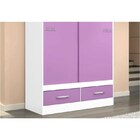 Guarda Roupa Dakar Branco Lilás Poliman