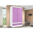 Guarda Roupa Dakar Branco Lilás Poliman