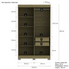 Guarda Roupa Dakota Solteiro Ripado 4 Portas  Freijo/off Whit