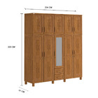 Guarda-roupa Dallas Com 10 Portas  Maleiro E 2 Gavetas Madeir