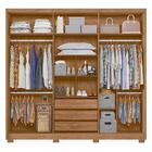 Guarda Roupa Danubio 6 Portas 3 Gavetas Naturale