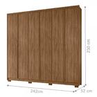 Guarda Roupa Danubio 6 Portas 3 Gavetas Naturale