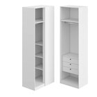 Guarda-roupa De 3 Portas Canto Reto 100% Mdf Branco Altezza T