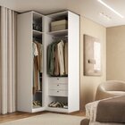 Guarda-roupa De 3 Portas Canto Reto 100% Mdf Branco Altezza T