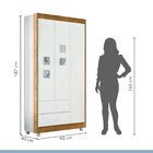 Guarda Roupa De Bebê 100% Mdf 3 Portas 2 Gavetas Life Flex Co
