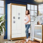Guarda Roupa De Bebê 100% Mdf 3 Portas 2 Gavetas Life Flex Co