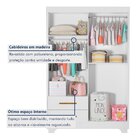 Guarda Roupa De Bebê 100% Mdf 4 Portas 2 Gavetas Fly Branco