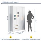 Guarda Roupa De Bebê 100% Mdf 4 Portas 2 Gavetas Fly Branco