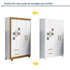 Guarda Roupa De Bebê 100% Mdf 4 Portas 2 Gavetas Fly Branco