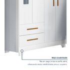 Guarda Roupa De Bebê 100% Mdf 4 Portas 2 Gavetas Fly Branco