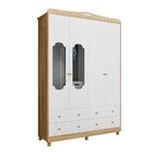 Guarda-roupa De Bebê 156,80cm 4 Portas Com Janela 4 Gavetas 1