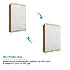 Guarda-roupa De Bebê 156,80cm 4 Portas E 4 Gavetas 100% Mdf M