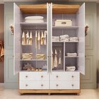 Guarda-roupa De Bebê 156,80cm 4 Portas E 4 Gavetas 100% Mdf M