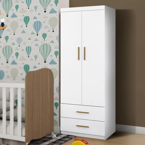 Guarda Roupa De Bebê 2 Portas 2 Gavetas Branco Catarina Shop Jm Baby ...