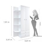 Guarda-roupa De Bebê 2 Portas Doçura Tcil Móveis Branco