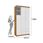 Guarda Roupa De Bebê 3 Portas 2 Gavetas Amore Tcil Móveis Cin