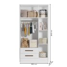 Guarda Roupa De Bebê 3 Portas 2 Gavetas Q Encanto Qmovi Branco