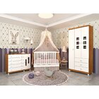 Guarda Roupa De Bebê 3 Portas 3 Gavetas Com Pés Sonic Tcil Mó