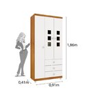 Guarda Roupa De Bebê 3 Portas 3 Gavetas Com Pés Sonic Tcil Mó