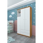 Guarda Roupa De Bebê 3 Portas E 2 Gavetas Amore Cinamomo/neve