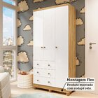 Guarda-roupa De Bebê 3 Portas E 3 Gavetas 100% Mdf Mimo Espre