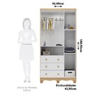 Guarda-roupa De Bebê 3 Portas E 3 Gavetas 100% Mdf Mimo Espre