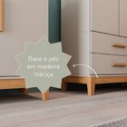 Guarda-roupa De Bebê 3 Portas Hellen Off White/betula