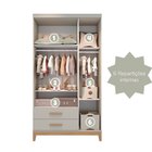 Guarda-roupa De Bebê 3 Portas Hellen Off White/betula