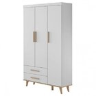 Guarda-roupa De Bebê 3 Portas Ludmila Branco/bétula