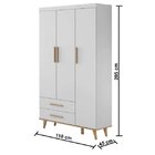 Guarda-roupa De Bebê 3 Portas Ludmila Branco/bétula