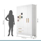 Guarda Roupa De Bebê 4 Portas 2 Gavetas Fly Tigus Baby - Bran