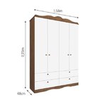 Guarda-roupa De Bebê 4 Portas 4 Gavetas Aquarela Espresso Móv