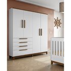 Guarda Roupa De Bebê 4 Portas 4 Gavetas Aquarela Incabrás Móv