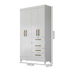 Guarda Roupa De Bebê 4 Portas 4 Gavetas Branco Flex Seth Shop