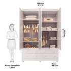 Guarda Roupa De Bebê 4 Portas 4 Gavetas Maya Clássico Espress