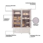 Guarda Roupa De Bebê 4 Portas 4 Gavetas Maya Clássico Espress