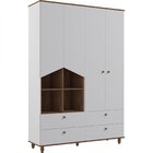 Guarda Roupa De Bebê 4 Portas 4 Gavetas Picolé Espresso Móvei