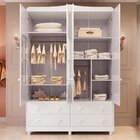 Guarda Roupa De Bebê 4 Portas Com Janela 4 Gavetas Maya Cláss