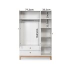 Guarda-roupa De Bebê Alecrim 3 Portas 2 Gavetas Cabeccasa Mad