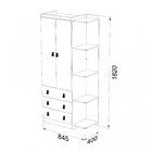 Guarda Roupa De Bebê Arco-íris Com Canto 2 Portas 3 Gavetas